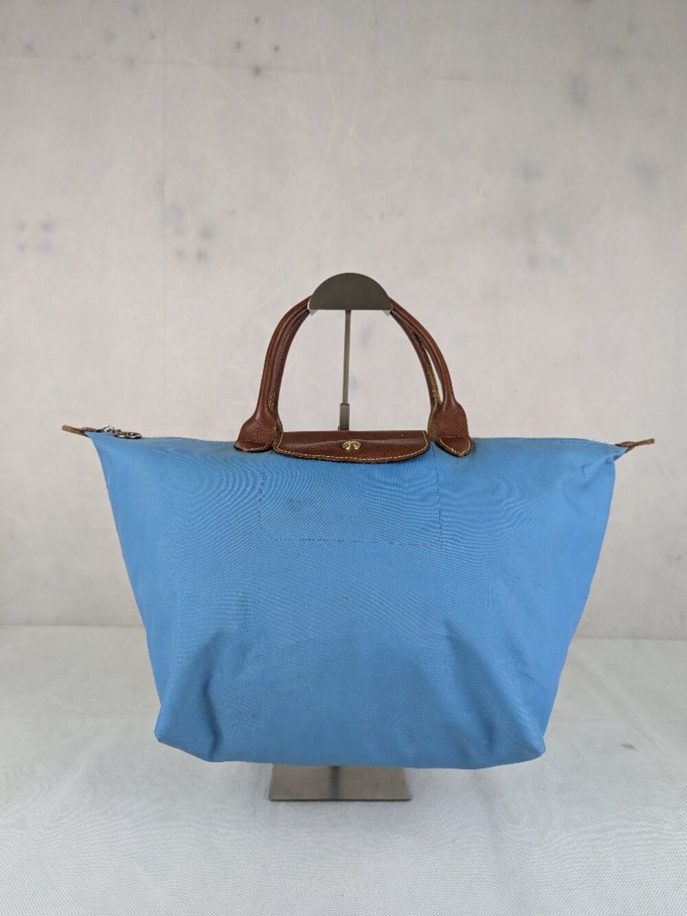 Longchamp Le Pliage Nylon Tote Handbag Blue | Authentic Pre-Owned Classic Style